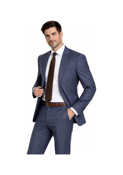 Suitmen Erkek Armürlü 4 Drop Çift Yırtmaçlı Takım Elbise Bgl-st05330 İndigo