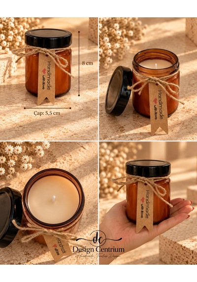Amber Elegance Amber Kokulu %100 Soya Aromaterapi Wax Mum-200cc Kahverengi