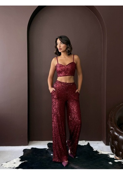 Verymoda F 1978 Pullu Pantollon Bordo
