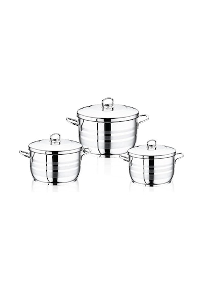 Safinox Flavia 6 Parça Tel Kulplu Çelik Tencere Seti 16-18-20 Cm