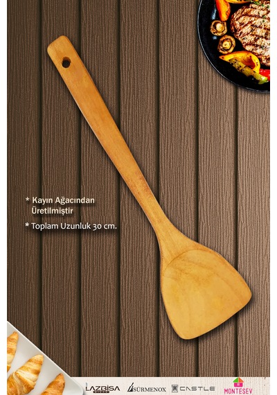 Doğal Diş Budak Ağacı Standlı Ahşap Kayın Ağacı Kaşık Seti Yemek Kaşık Seti Ahşap Kaşıklık 6 Parça Ahşap