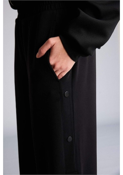 Defacto Wıde Leg Geniş Paça Uzun Modal Sporcu Pantolon G8987ax26spbk81 Siyah-bk81