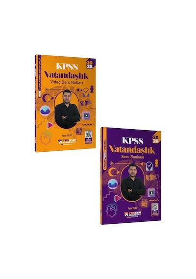 Yediiklim 2026 KPSS Atölye Serisi Genel Kültür Vatandaşlık Video Ders Notu ve Soru Bankası Seti 2 Kitap