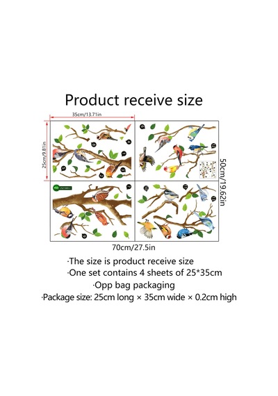 Twig Bird Dekoratif Duvar Sticker Murals Tv Arka Plan Dekoratif Duvar Çıkarımı Ve Peel