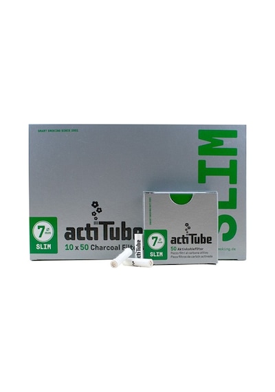 Actitube Karbonlu Pipo Filtresi 7 Mm 50 X 10'lu Paket