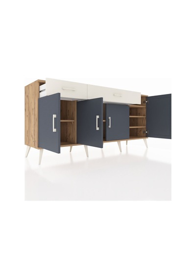 Hyperion Konsol 5 Raflı 2 Çekmeceli 4 Kapaklı 176x44x83 Çam-antrasit/aytaşı Antrasit/aytaşı Hyperion Konsol 5 Raflı 2 Çekmeceli 4 Kapaklı 176x44x83 Çam-antrasit/aytaşı Antrasit/aytaşı