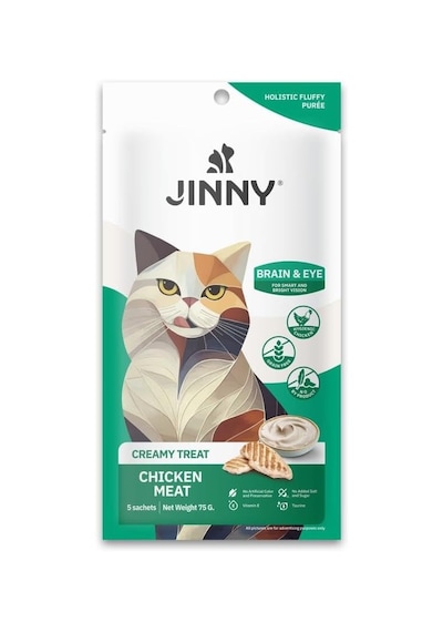 Creamy Treat Brain Eye Tavuk Etli Kedi Sıvı Ödülü 5x15gr