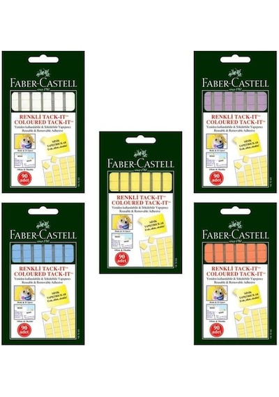 Faber Castell Tack-it Hamur Yapıştırıcı Karışık Renk 50 Gr 90 Ad.