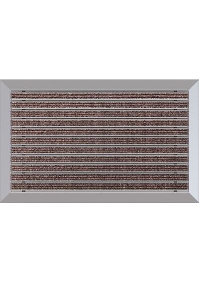 Arfen Halı Üst Yüzeyli Alüminyum Paspas - Kahverengi 40X70 Cm