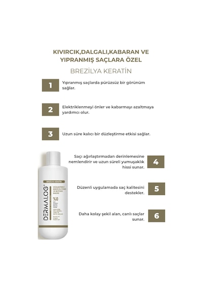 Dermalog Düzleştirici Brezilya Fönü Keratin Bakımı 500 ML