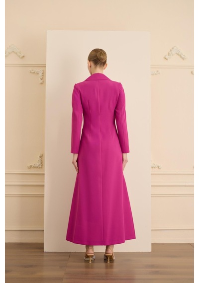 Senna Rose Stone Dress Fuşya Fuşya