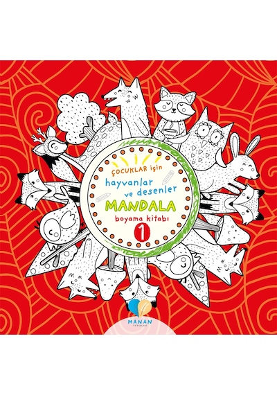 Çocuklar için 2 Adet Hayvanlar ve Desenler Mandala Kitabı