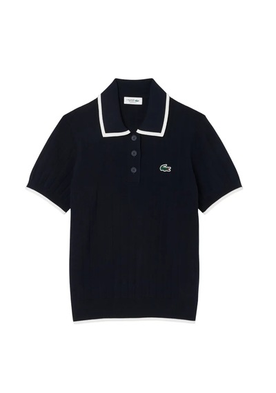 Lacoste Kadın Regular Fit Kısa Kollu Polo Yaka Trikot-shirt Siyah