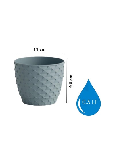 Omnipazar So-kap1 Kapadokya Dekoratif Plastik Saksı 0.5 Litre No 1 Gök Mavi