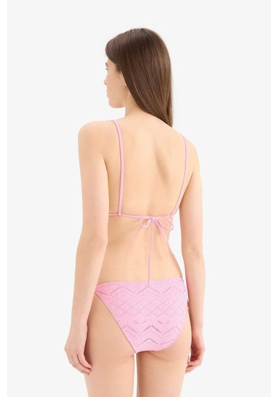 Defacto Regular Fit Nakışlı Brode Üçgen Bikini Üstü B6894AX25SM Pembe