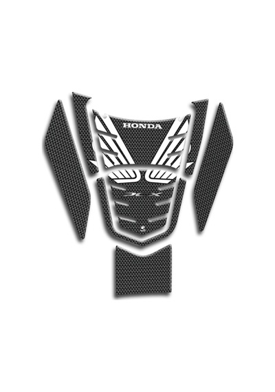 Hades Honda Pcx 2021 Uyumlu Tank Pad Seti Karbon Beyaz Depo Koruma Siyah