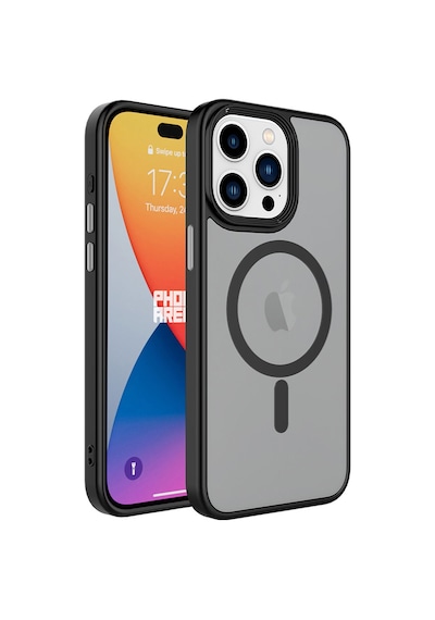 Apple Uyumlu iPhone 15 Pro Kılıf Mat Arka Yüzey Wireless Şarj Özellikli Flet Magsafe Kapak