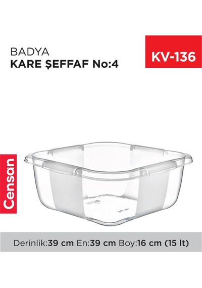 Kare Şeffaf Badya 1 Adet 4 No Royaleks-e167 Diğer
