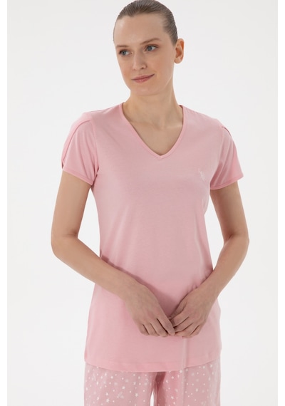 U.s. Polo Assn. Kadın Pembe Pijama Takım 50312915-vr041 Pembe