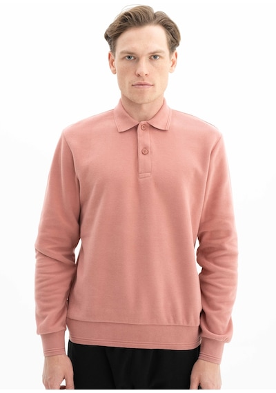 AR-MA Arma Erkek Regular Fit Kazak Selanik Kumaş Polo Yaka Düğmeli Sweatshirt Kazak 001