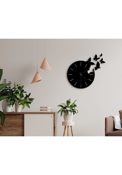 Bk Home Dekoratif 45Cm Ahşap Duvar Saati-55