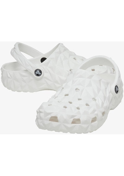 Crocs Classic Geometric Clog Unisex Beyaz Clog Terlik 209563-100 Beyaz