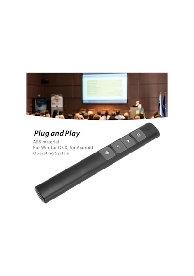 Kablosuz Sunum Tıklayıcı Kırmızı Işaretçi Slayt Gösterisi Powerpoint Wın10 Mac Keynote Slaytlar B3