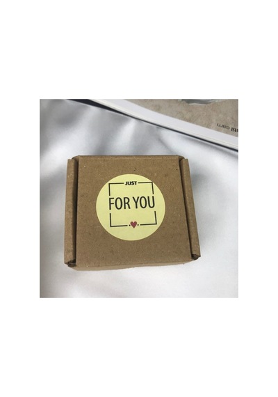 Just For You Sticker Mat Etiket Sadece Senin Için Mini Kalp Sarı 4 Cm - 40 Adet Çok Renkli