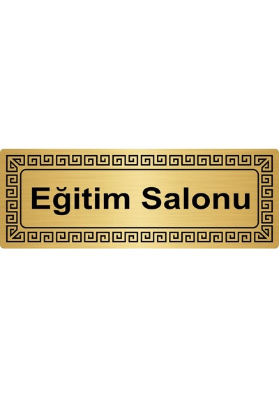Eğitim Salonu 7Cmx20Cm Metal Yönlendirme Levhası Altın Renk Metal