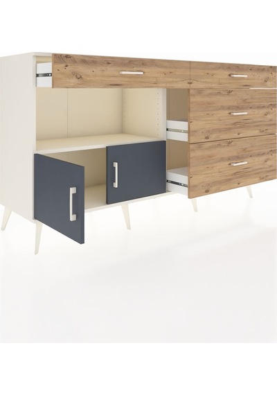 Hyperion Konsol Tek Raflı 4 Çekmeceli 2 Kapaklı 176x44x99 Aytaşı- Aytaşı-antrasit/çam Hyperion Konsol Tek Raflı 4 Çekmeceli 2 Kapaklı 176x44x99 Aytaşı- Aytaşı-antrasit/çam