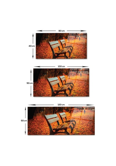 Decorita Cam Tablo | Parkta Sonbahar | 40cm x 80cm