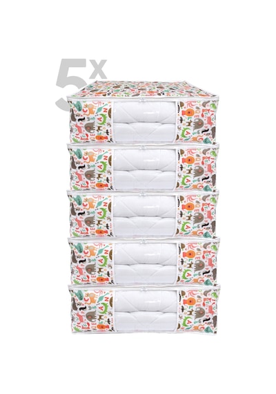 Vedsey 5' Li 50x70x25 Set Hayvan Desenli Baza Altı Organizer Hurç Çok Renkli