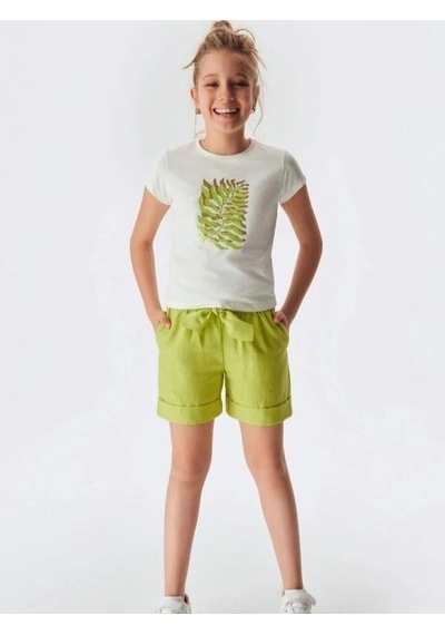 Nk Kids Kız Çocuk Perfect Tshirt-13971 Ekru