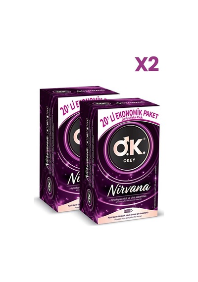 Okey Nirvana Prezervatif 20'li X2 Adet