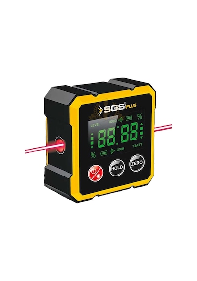 Sgs Mıknatıslı Çift Yönlü Lazer Açı Ölçer - 1.8" Ekran - Type-c Şarj
