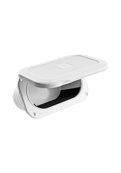 Utility Saklama Hatchi. Oval. Kapaklı. 111.5X177.5X73.5Mm. Beyaz