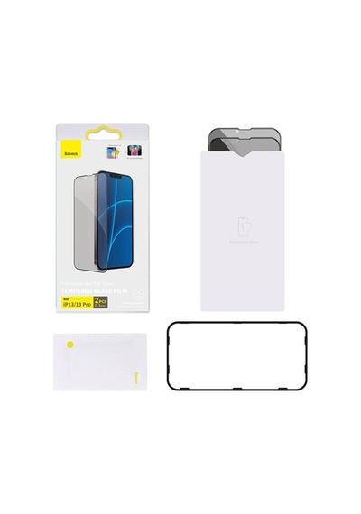 Baseus Apple Uyumlu   iPhone 13 Mini 0.23Mm Gizlilik Hayalet Full Ekran Koruyucu Siyah (522575282)