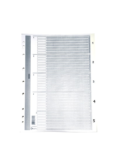 Bafix Seperatör 1-5 Rakamlı Karton A4
