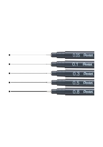 Fiber Uçlu Yazı Kalemi - 0.5 Mm. Gri