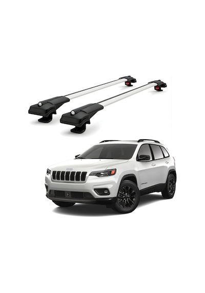Jeep Cherokee Kl 2014-2015 İçin Ara Atkı Tavan Barı , Araç Üstü Ekipman Taşıma Barı Gri 2 Adet