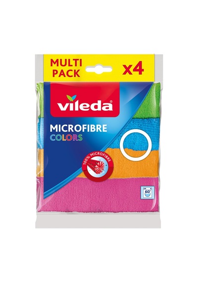 Lexroo 151502 Colors Mikrofiber Bez 4'lü Paket, 30x30 Çok Renkli