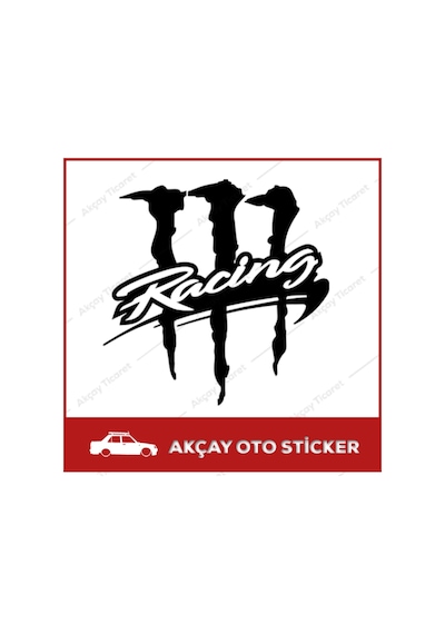 Racing Monster Pençe Sticker Racing Oto Sticker Araba Sticker