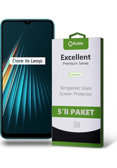 Realme 5I Ekran Koruyucu Cam 5 Adet Ekonomik Paket (541371210) 20 Tl Fark Ile Apple  Uyumlu iPhone Hızlı Şarj Kablosu