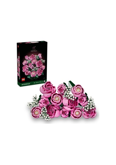 Lego Botanicals Pembe Gül Buketi 10374 - Yetişkinler İçin Tomurcuk Ve Açmış Olarak 12 Pembe Gül İle 4 Bahar Yıld Diğer