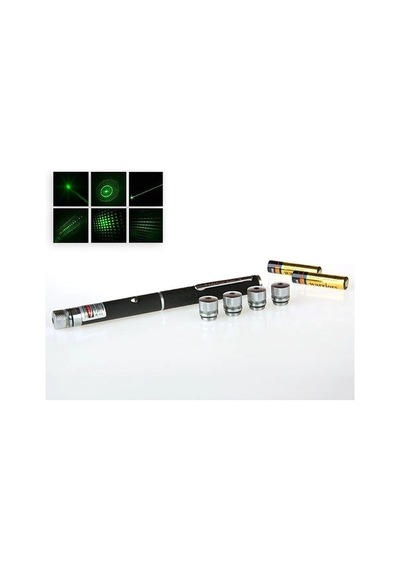 Hubrendy Çer Yeşil Lazer Pointer 100 Mw 15 Km Etkili 5 Başlıklı