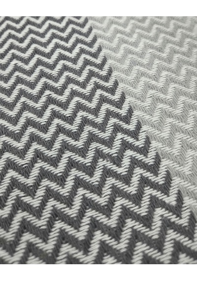 Özdilek Pamuklu Kaymaz Zigzag Koltuk Örtüsü 170x210 - Antrasit