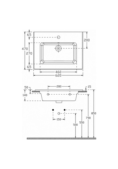 Isvea Sistema T-flat Slim İnce Formlu Lavabo 61 X 46,5 Cm Beyaz Beyaz