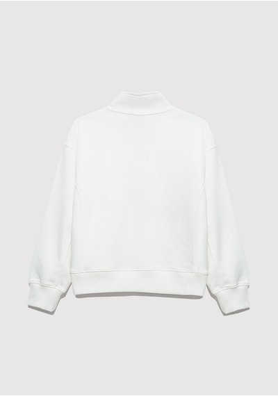 Mavi - Baskılı Yarı Fermuarlı Ekru Sweatshirt 7s10130-70057 Ekru