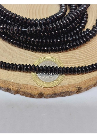 Oniks Taşı Rondela Kesim 2.5x6mm Parlak Dizi 52952 Çok REnkli
