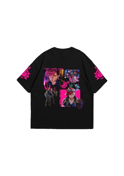 Startmore Vı Arcane Baskılı Oversize Unisex Beyaz Siyah